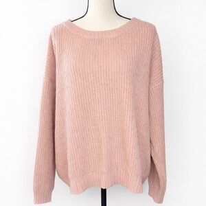 EVRI Blush Pink Chunky Knit Cozy Pullover Sweater Women’s Size 2X/XXL